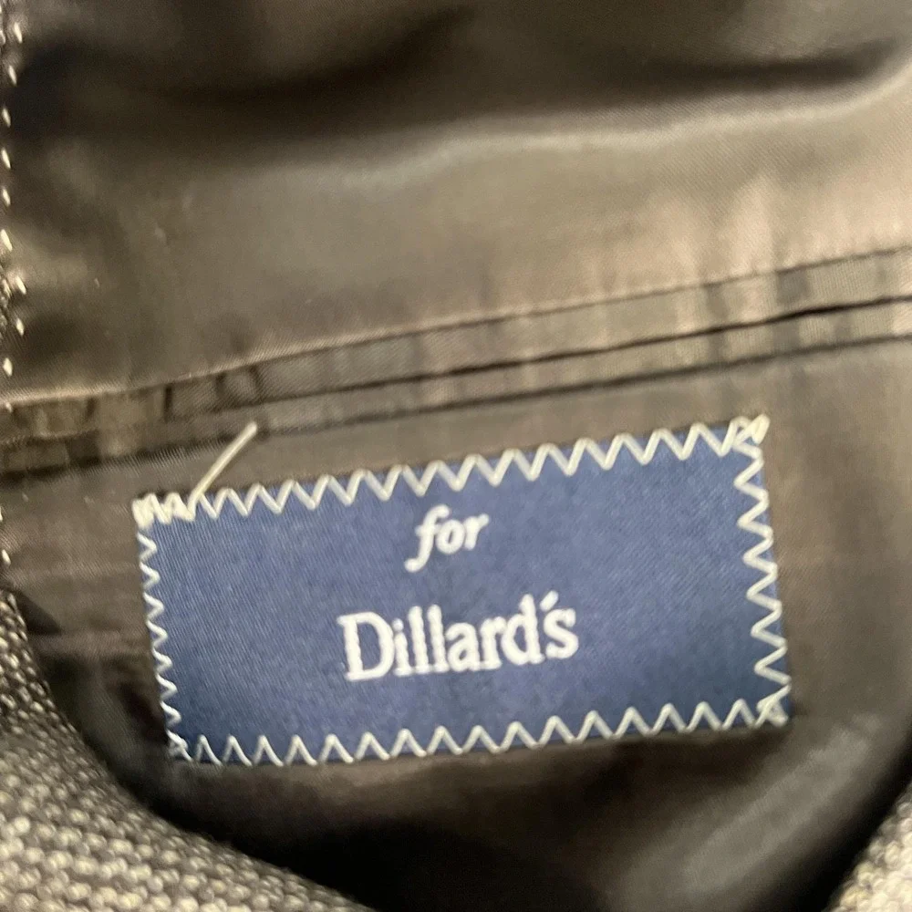 Hart Schaffner Marx Blazer Mens 42S Gray Tweed Sport Coat Dillard's Made USA